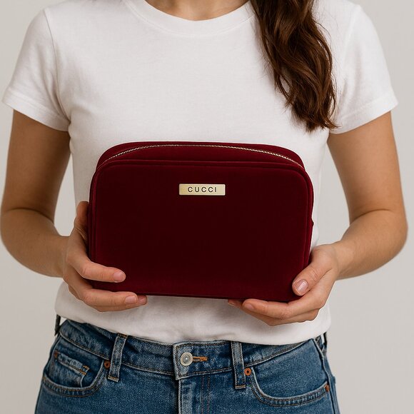 GUCCI COSMETIC /CLUTCH VELVET BAG -NWOT! - Picture 15 of 16